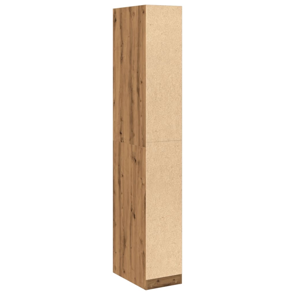 Armadio Rovere Artigianale 30x50x200 cm in Legno Multistrato | homemem39