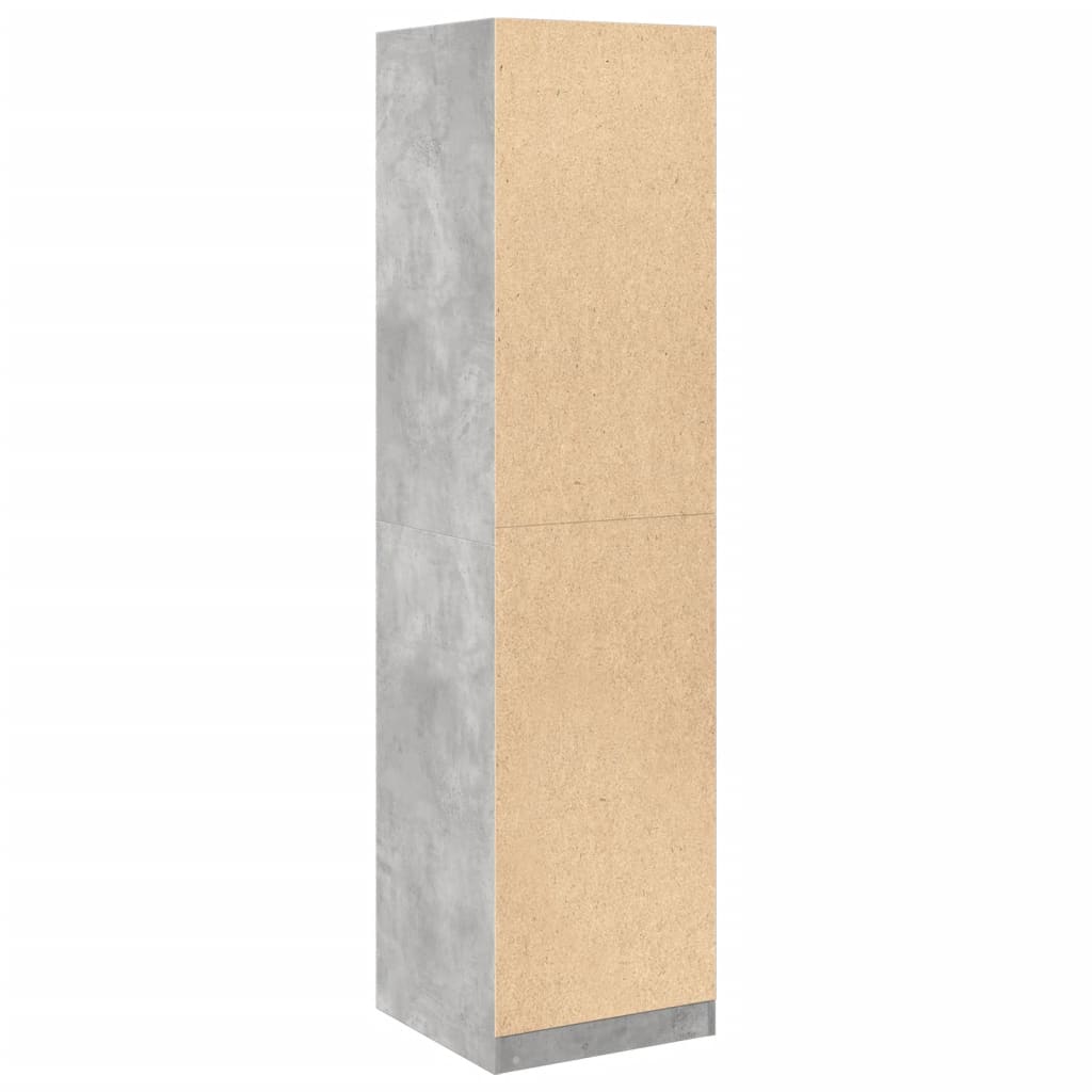 Armadio Grigio Cemento 50x50x200 cm in Legno Multistrato - homemem39
