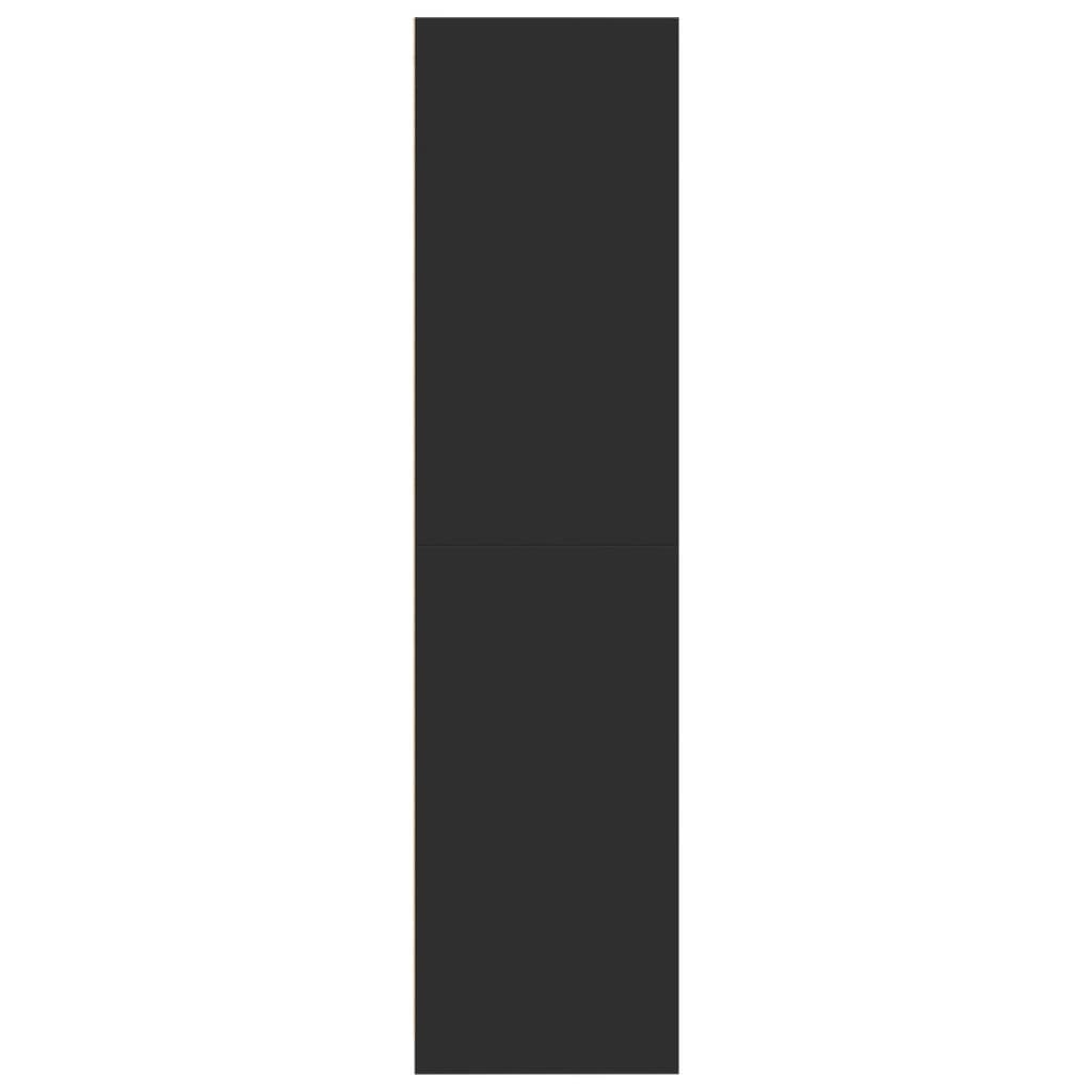 Armadio Nero 80x50x200 cm in Legno Multistrato - homemem39