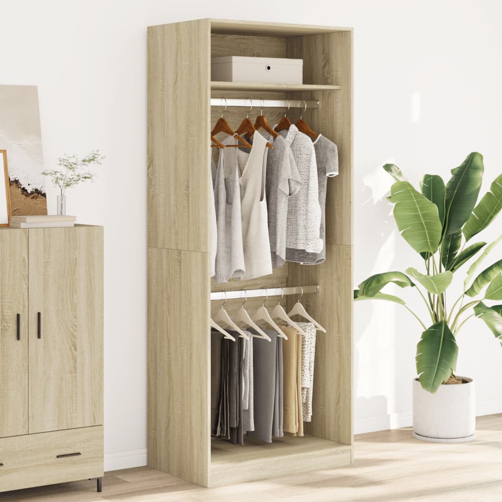 Armadio Rovere Sonoma 80x50x200 cm in Legno Multistrato | homemem39