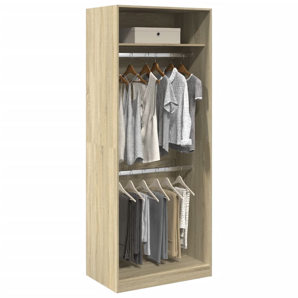 Armadio Rovere Sonoma 80x50x200 cm in Legno Multistrato | homemem39