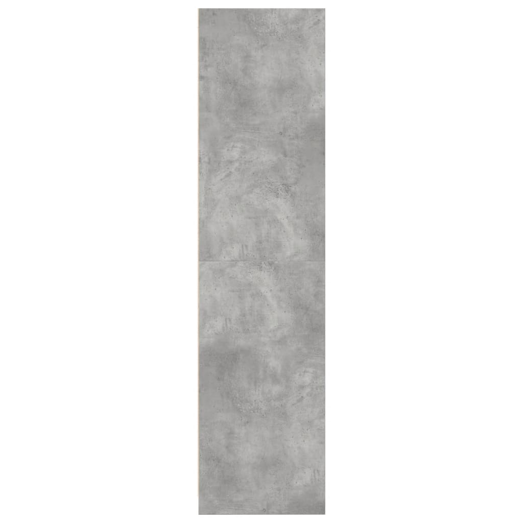 Armadio Grigio Cemento 80x50x200 cm in Legno Multistrato - homemem39