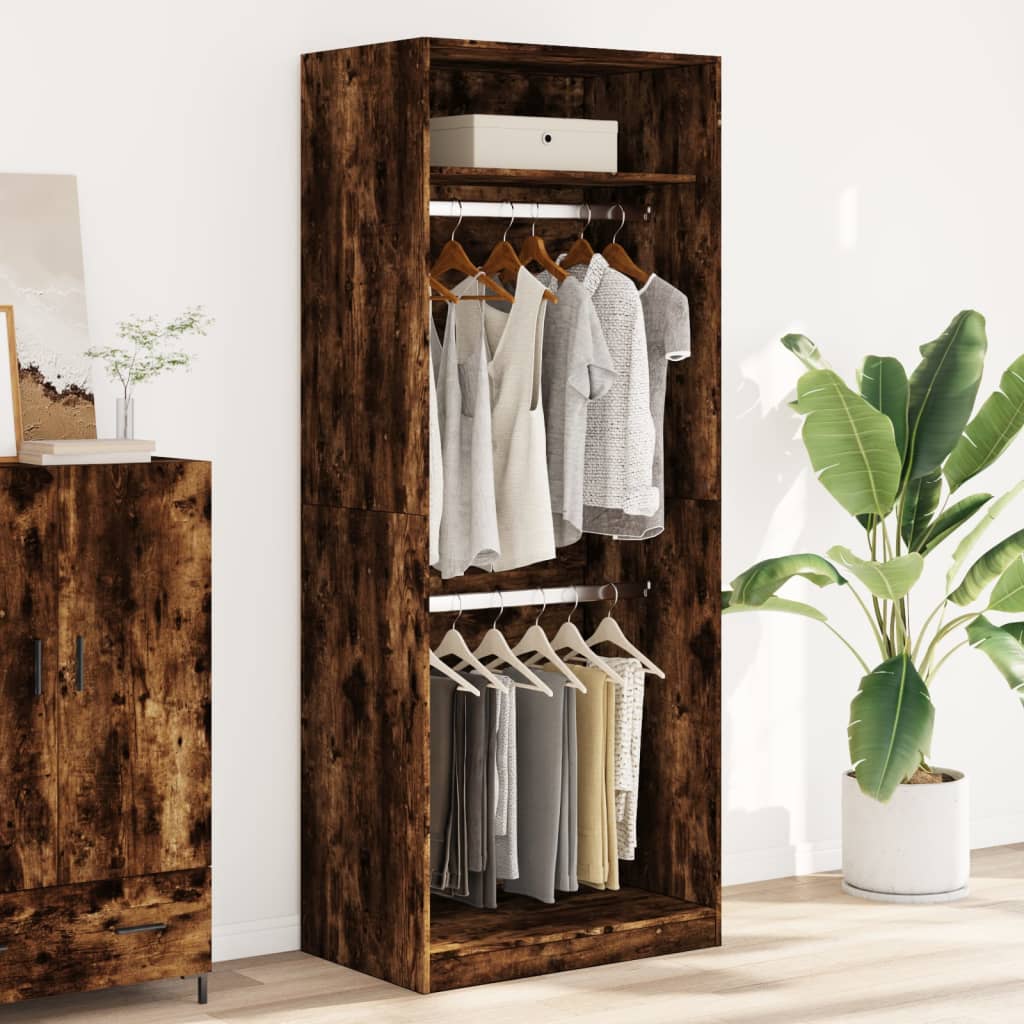 Armadio Rovere Fumo 80x50x200 cm in Legno Multistrato | homemem39