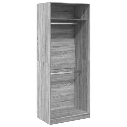 Armadio Grigio Sonoma 80x50x200 cm in Legno Multistrato | homemem39