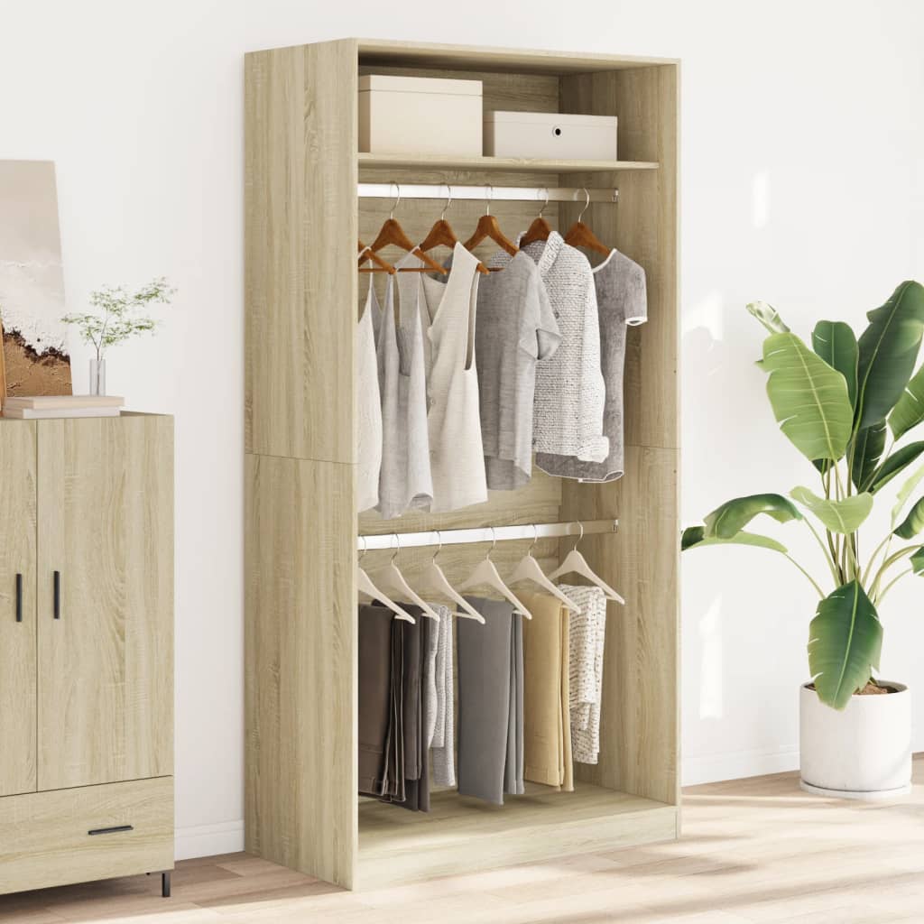Armadio Rovere Sonoma 100x50x200 cm in Legno Multistrato | homemem39