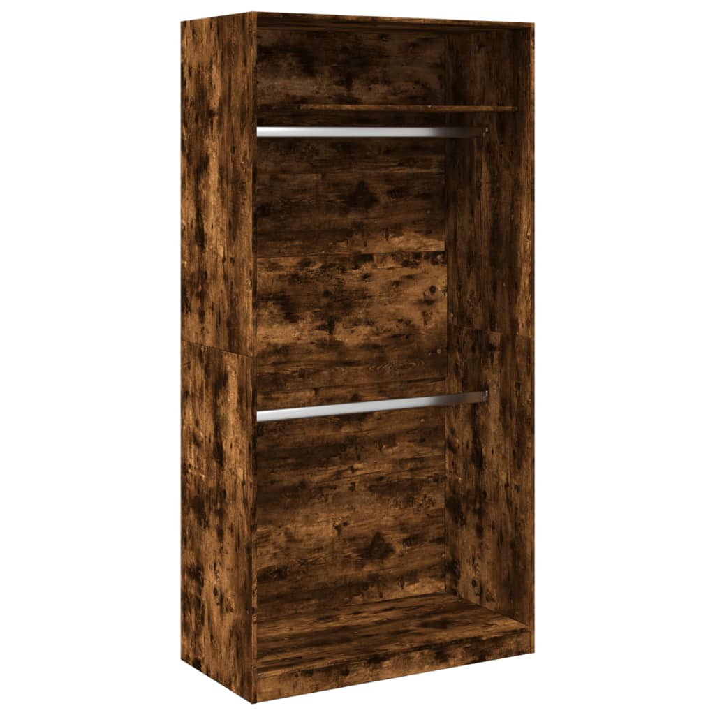 Armadio Rovere Fumo 100x50x200 cm in Legno Multistrato | homemem39