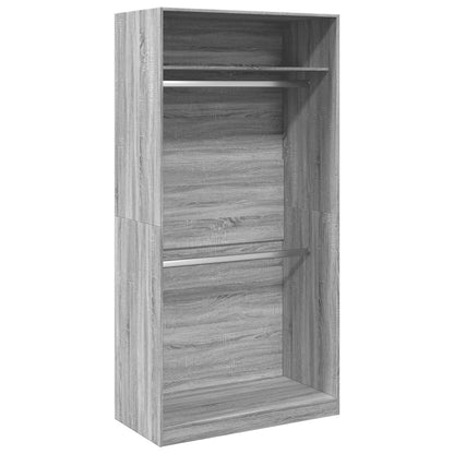 Armadio Grigio Sonoma 100x50x200 cm in Legno Multistrato | homemem39