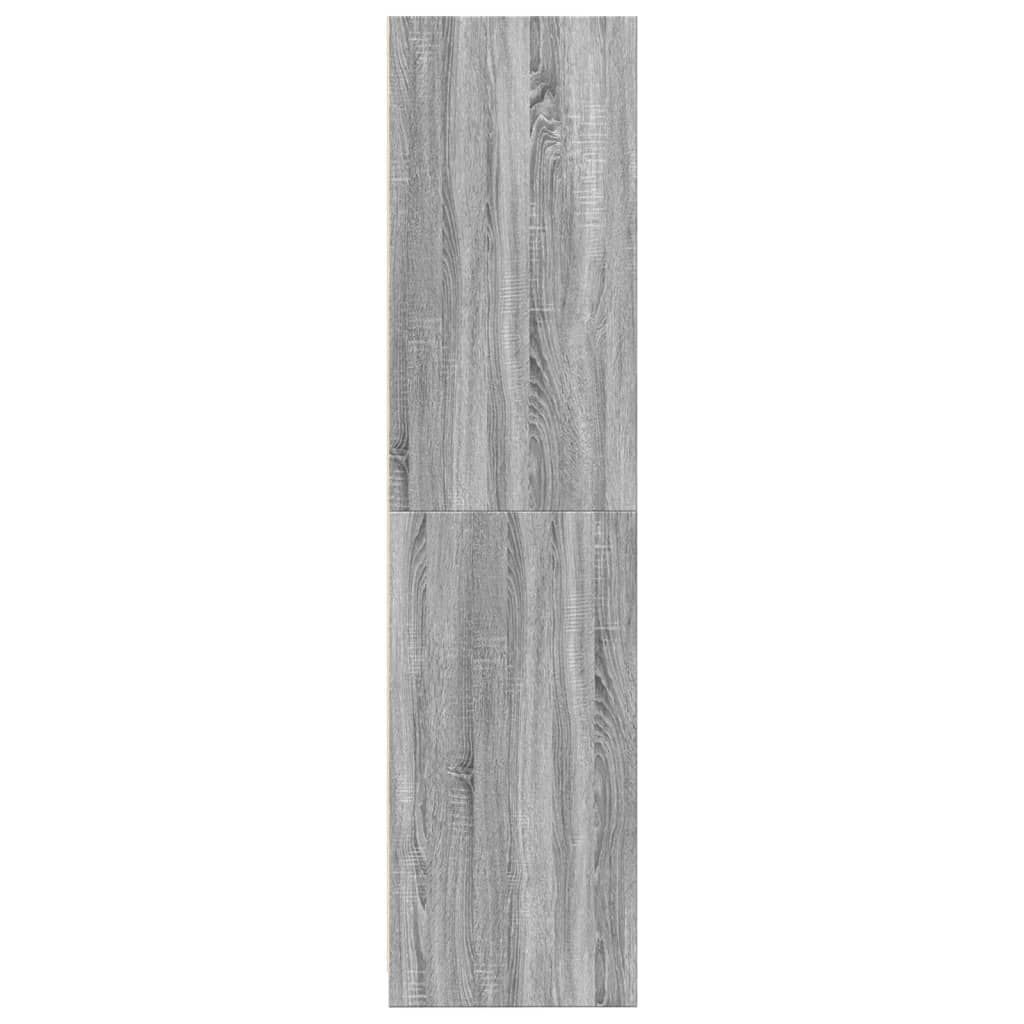 Armadio Grigio Sonoma 100x50x200 cm in Legno Multistrato - homemem39