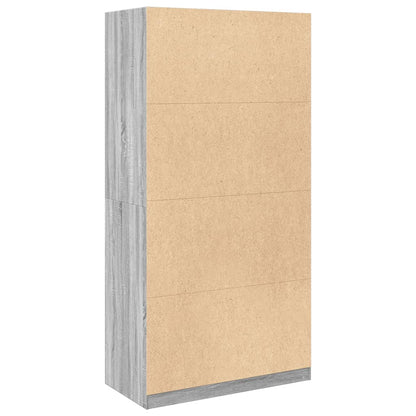 Armadio Grigio Sonoma 100x50x200 cm in Legno Multistrato | homemem39
