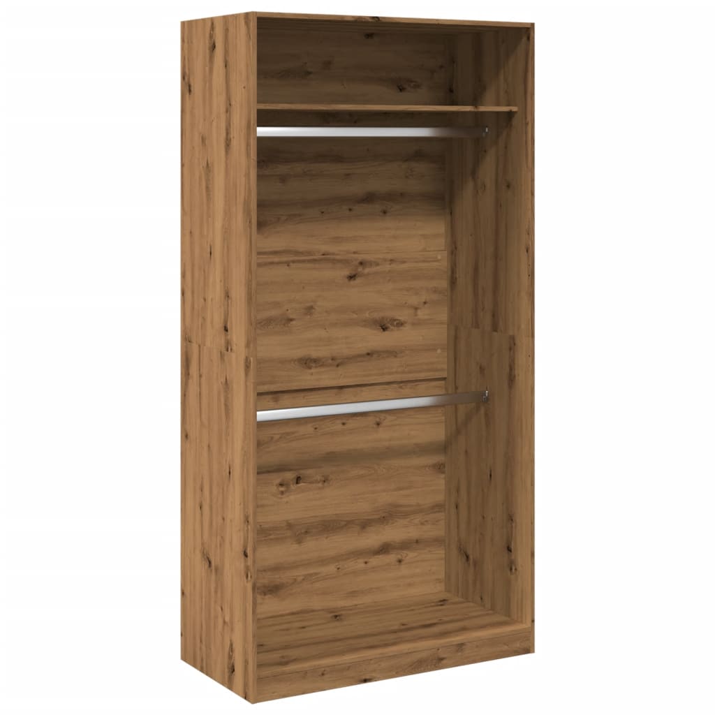Armadio Rovere Artigianale 100x50x200 cm in Legno Multistrato | homemem39