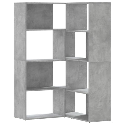 Libreria a 4 Ripiani Grigio Cemento 85x85x140 cm in Truciolare