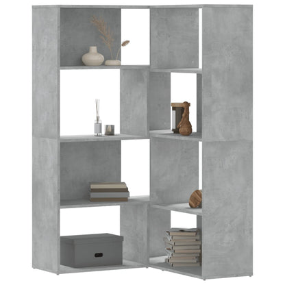 Libreria a 4 Ripiani Grigio Cemento 85x85x140 cm in Truciolare