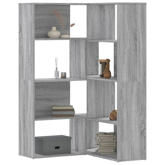 Libreria a 4 Ripiani Grigio Sonoma 85x85x140 cm in Truciolare