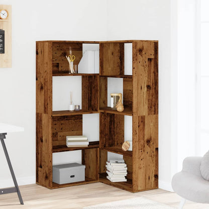 Libreria a 4 Ripiani Legno Vecchio 85x85x140 cm in Truciolare | homemem39