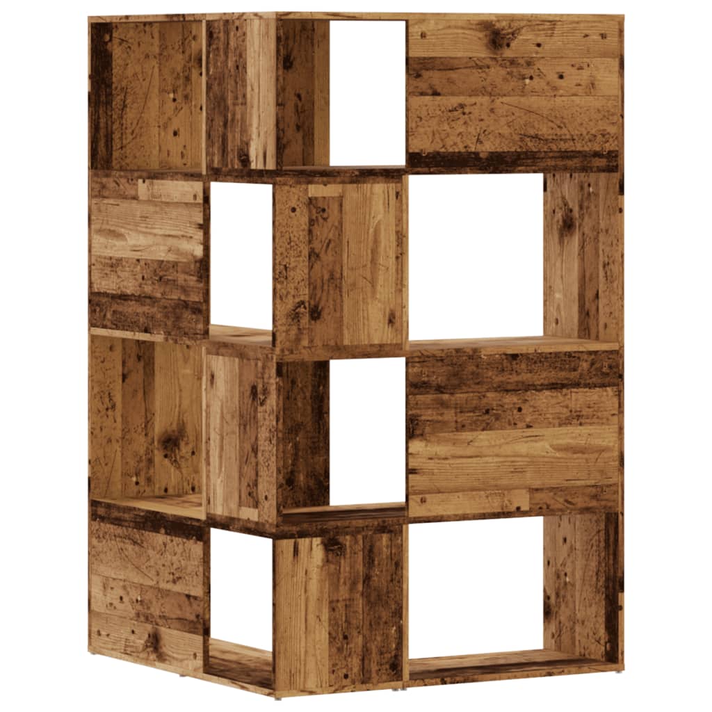 Libreria a 4 Ripiani Legno Vecchio 85x85x140 cm in Truciolare | homemem39