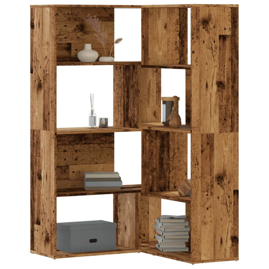 Libreria a 4 Ripiani Legno Vecchio 85x85x140 cm in Truciolare | homemem39