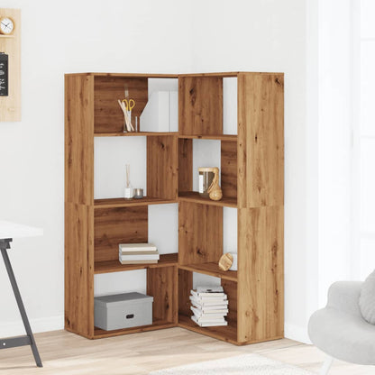 Libreria 4 Ripiani Rovere Artigianale 85x85x140 cm Truciolare | homemem39
