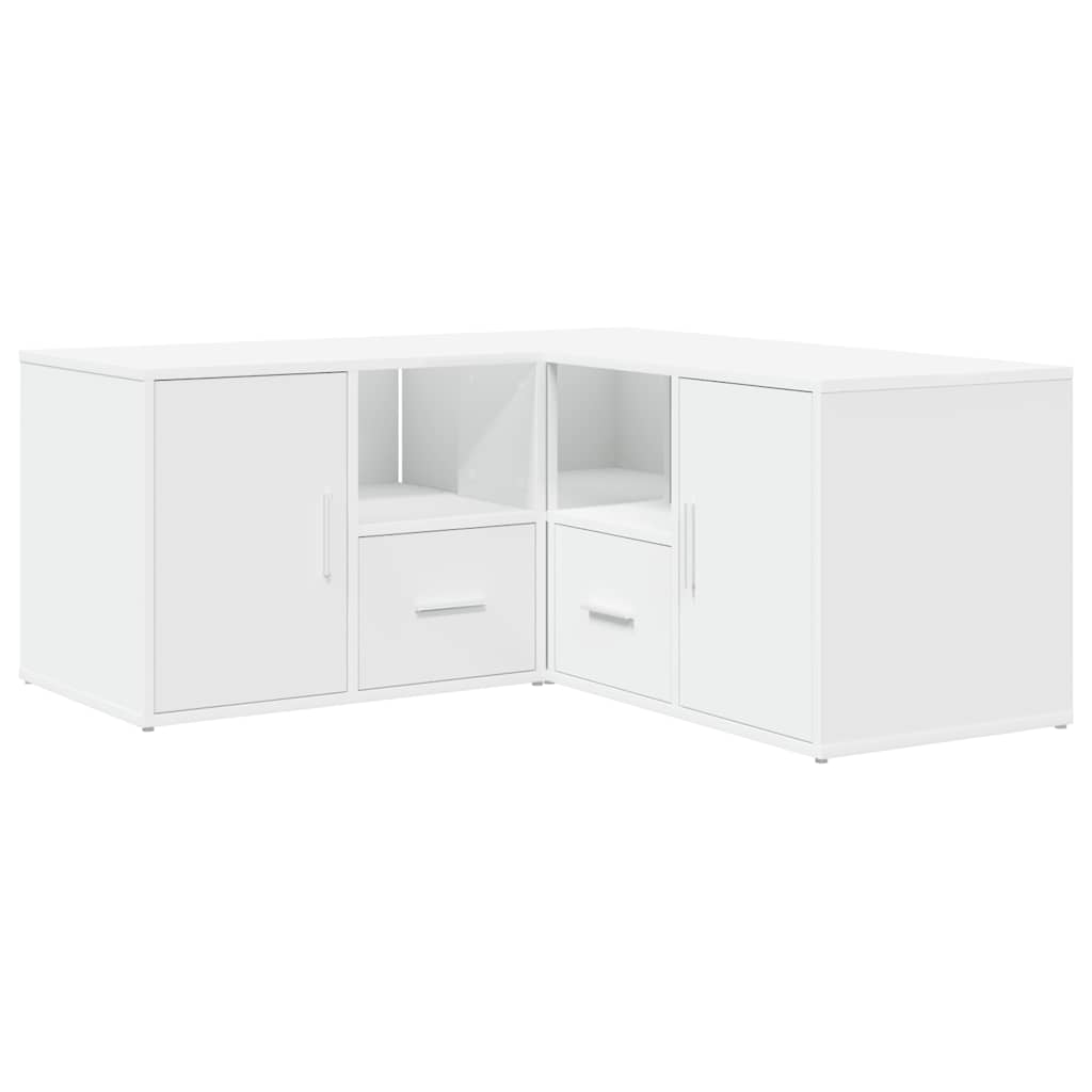 Mobile Angolare Bianco 160x40x45 cm in Truciolato