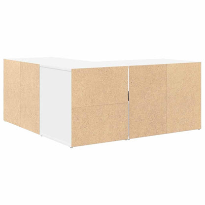 Mobile Angolare Bianco 160x40x45 cm in Truciolato