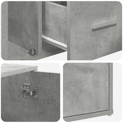 Mobile Angolare Grigio Cemento 160x40x45 cm in Truciolato
