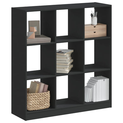 Libreria Nera 102x32x108 cm in Legno Multistrato