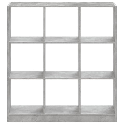 Libreria Grigio Cemento 102x32x108 cm in Legno Multistrato