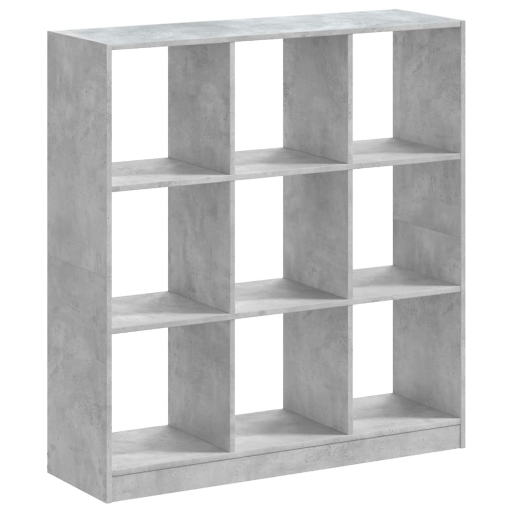 Libreria Grigio Cemento 102x32x108 cm in Legno Multistrato