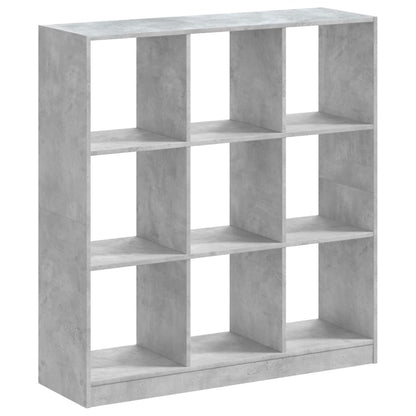 Libreria Grigio Cemento 102x32x108 cm in Legno Multistrato