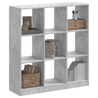 Libreria Grigio Cemento 102x32x108 cm in Legno Multistrato