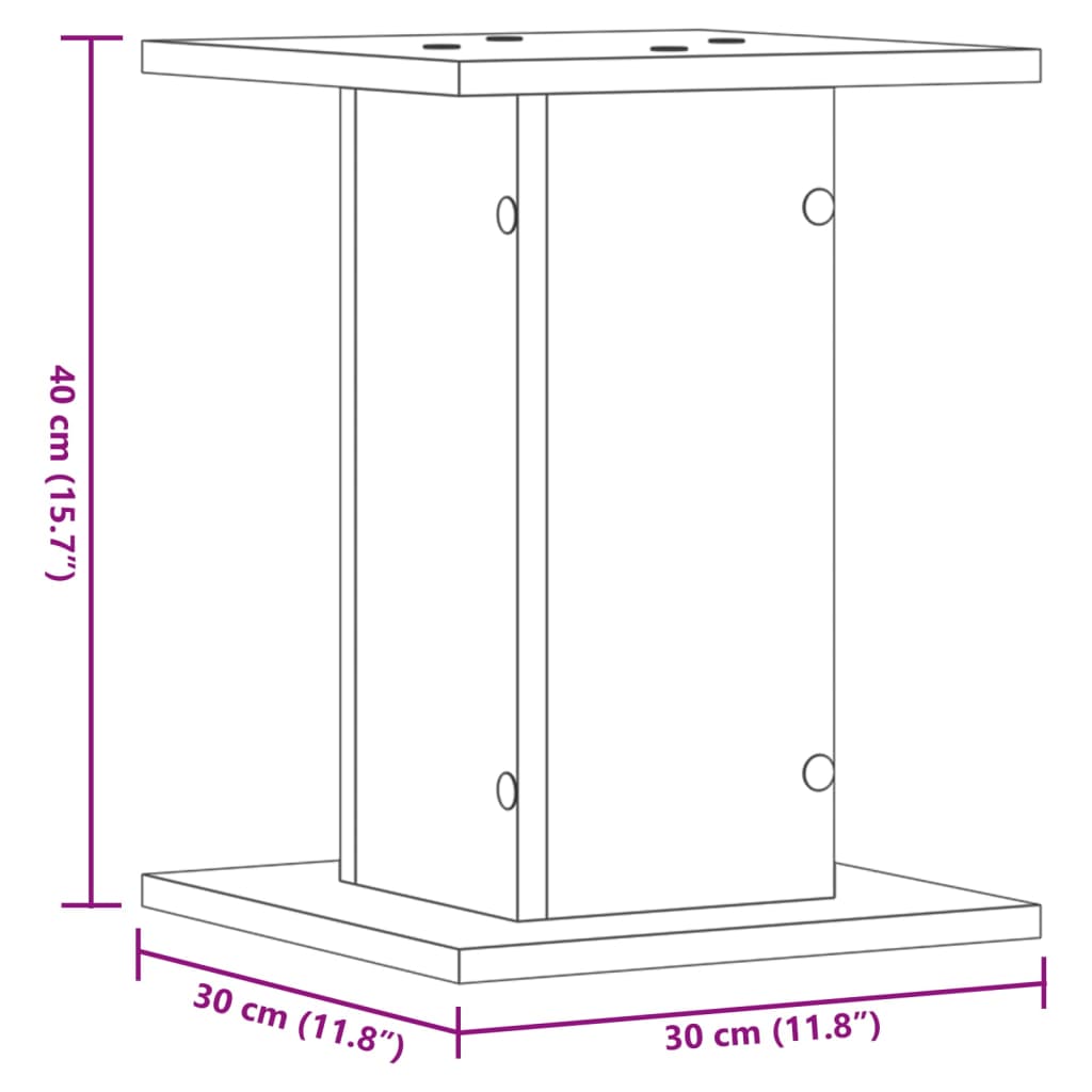 Supporti per Piante 2 pz Bianchi 30x30x40cm Legno Multistrato | homemem39