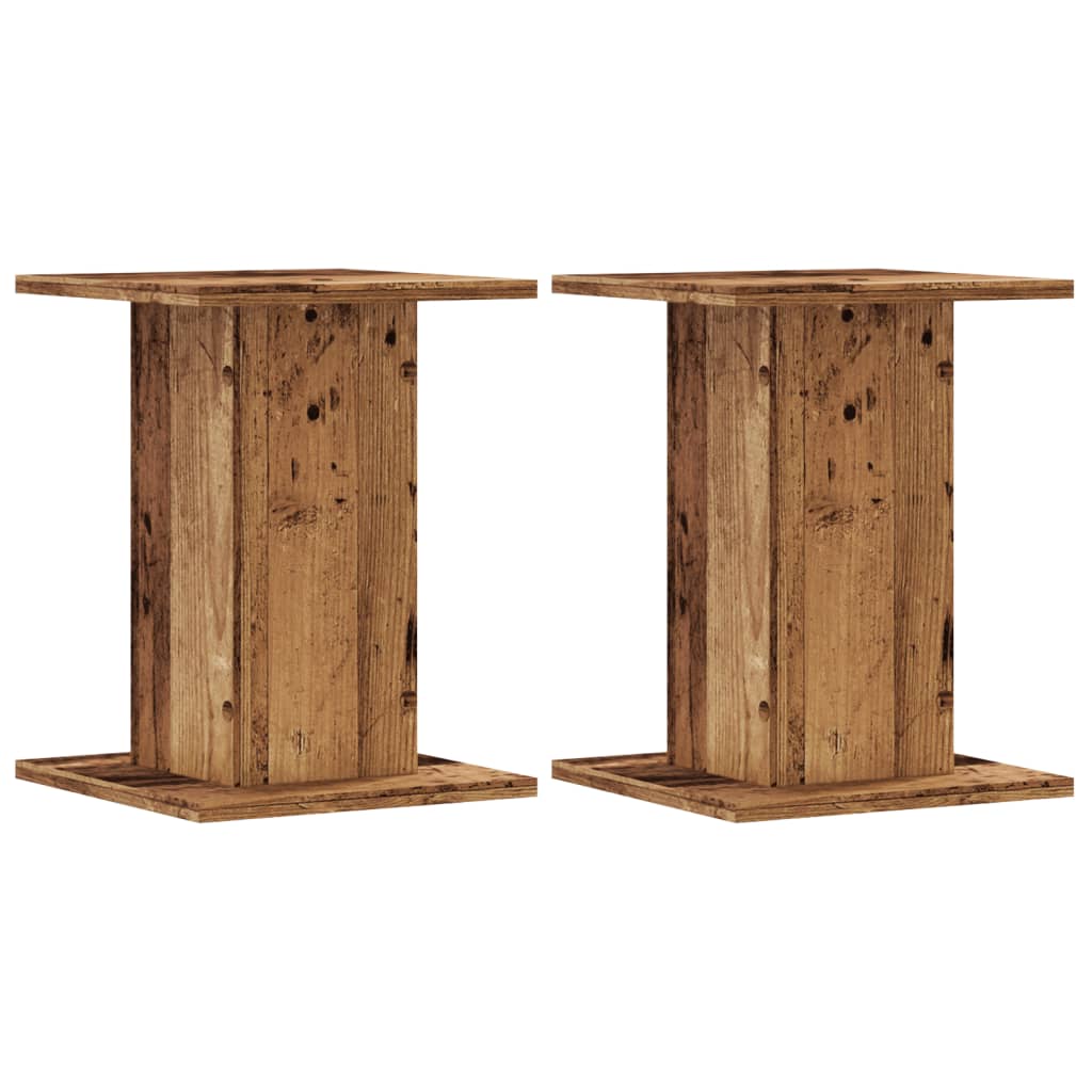 Supporti per Piante 2 pz Legno Vecchio 30x30x40 cm Truciolato | homemem39