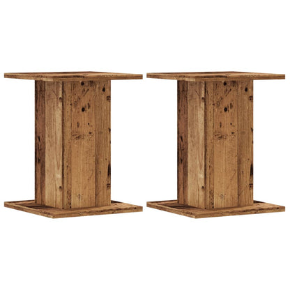 Supporti per Piante 2 pz Legno Vecchio 30x30x40 cm Truciolato | homemem39