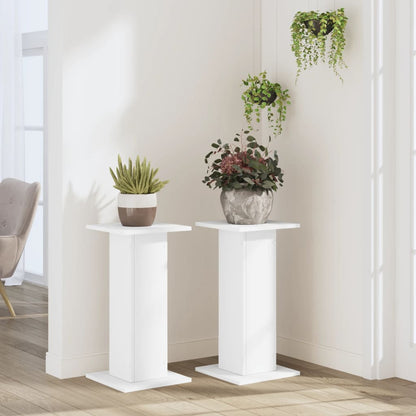 Supporti per Piante 2 pz Bianchi 30x30x60 cm Legno Multistrato | homemem39