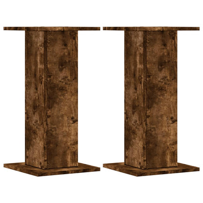 Supporti per Piante 2 pz Rovere Fumo 30x30x60 cm in Truciolato | homemem39
