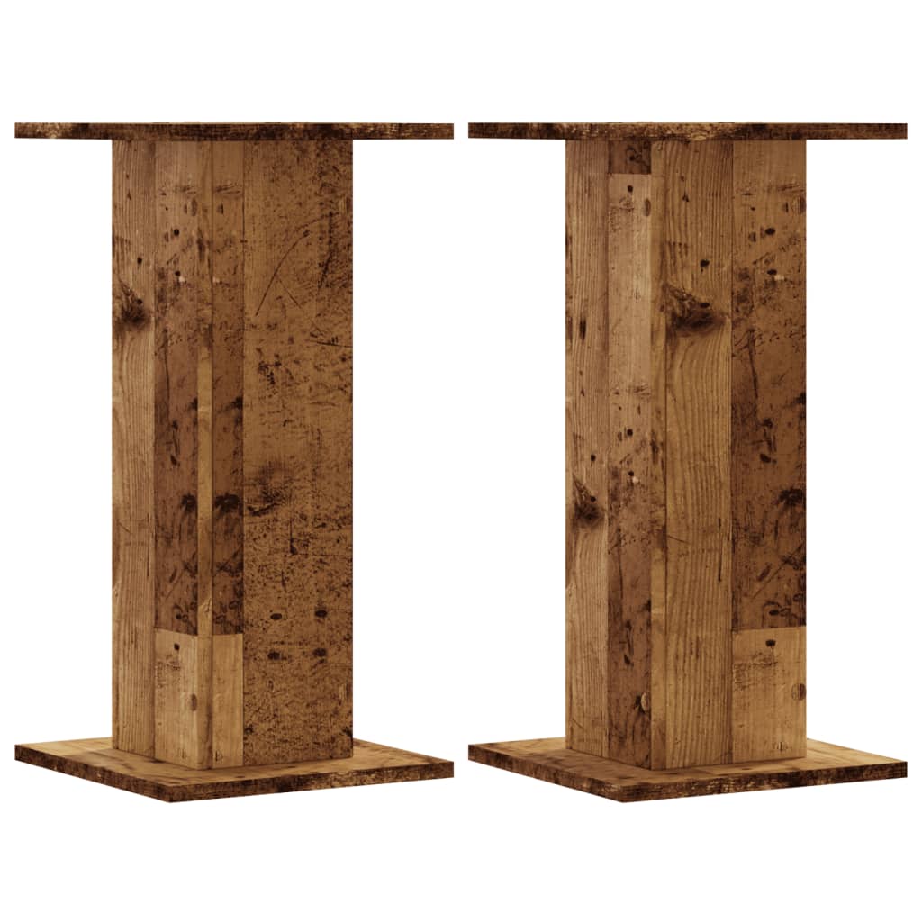 Supporti per Piante 2 pz Legno Vecchio 30x30x60 cm Truciolato | homemem39
