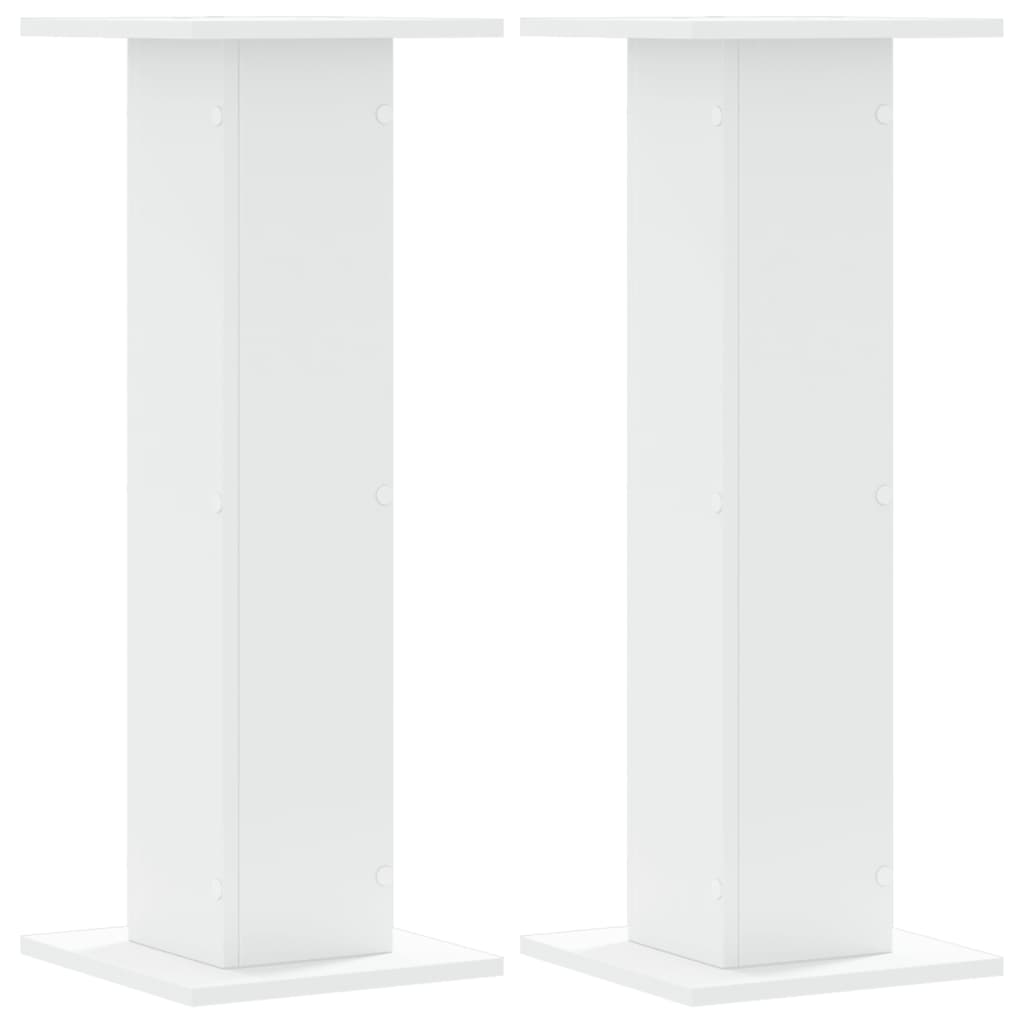 Supporti per Piante 2 pz Bianchi 30x30x80 cm Legno Multistrato | homemem39