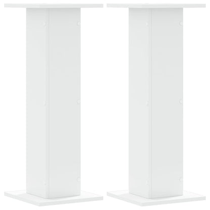 Supporti per Piante 2 pz Bianchi 30x30x80 cm Legno Multistrato | homemem39