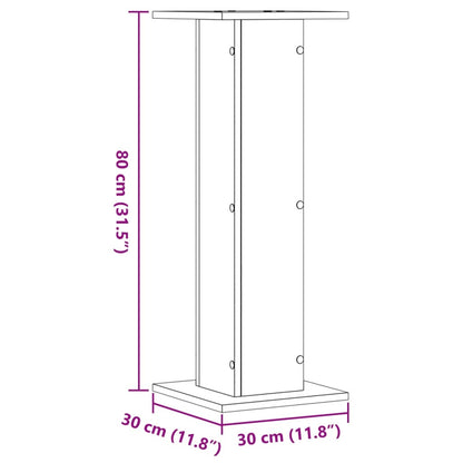 Supporti per Piante 2 pz Bianchi 30x30x80 cm Legno Multistrato | homemem39