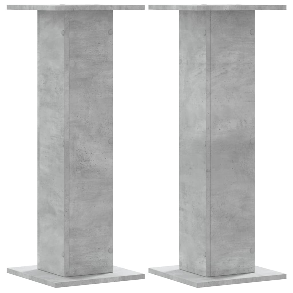 Supporti per Piante 2 pz Grigio Cemento 30x30x80 cm Truciolato - homemem39