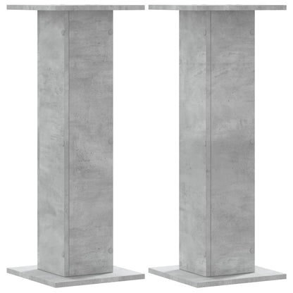 Supporti per Piante 2 pz Grigio Cemento 30x30x80 cm Truciolato - homemem39