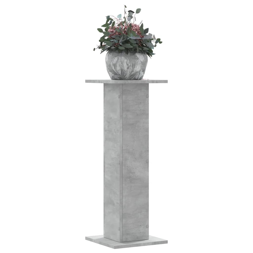 Supporti per Piante 2 pz Grigio Cemento 30x30x80 cm Truciolato - homemem39