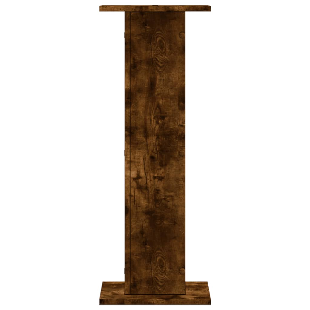 Supporti per Piante 2 pz Rovere Fumo 30x30x80 cm in Truciolato | homemem39