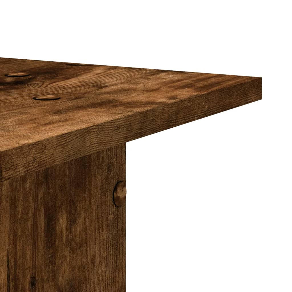Supporti per Piante 2 pz Rovere Fumo 30x30x80 cm in Truciolato | homemem39