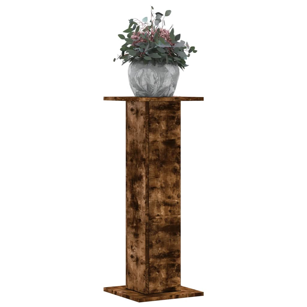 Supporti per Piante 2 pz Rovere Fumo 30x30x80 cm in Truciolato | homemem39