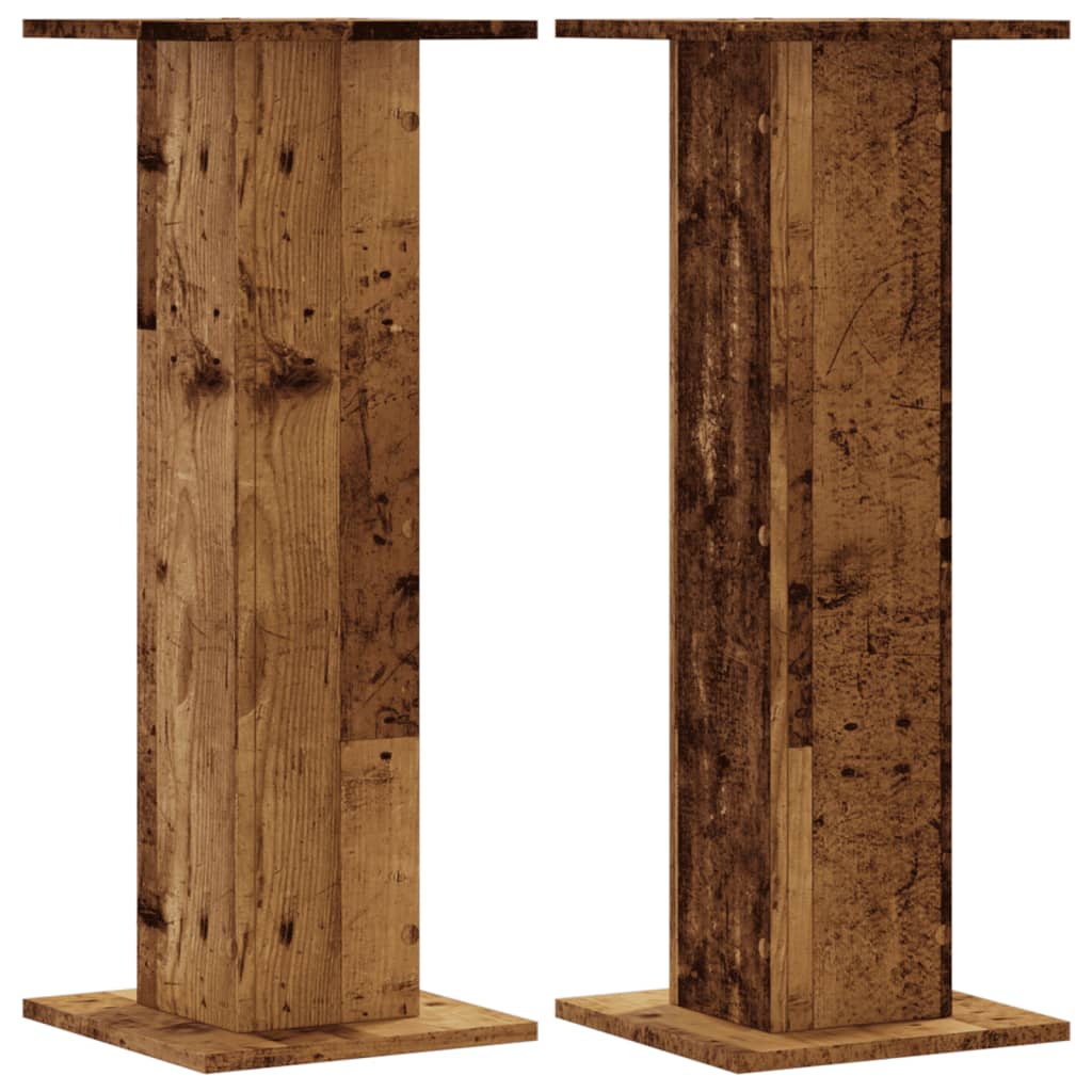 Supporti per Piante 2 pz Legno Vecchio 30x30x80 cm Truciolato | homemem39