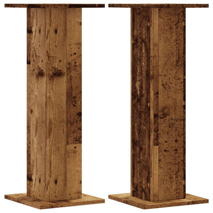 Supporti per Piante 2 pz Legno Vecchio 30x30x80 cm Truciolato | homemem39