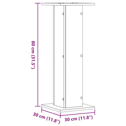 Supporti per Piante 2 pz Legno Vecchio 30x30x80 cm Truciolato - homemem39
