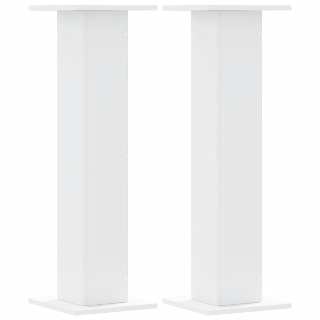 Supporti per Piante 2 pz Bianchi 30x30x95 cm Legno Multistrato | homemem39