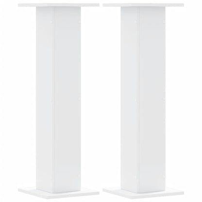Supporti per Piante 2 pz Bianchi 30x30x95 cm Legno Multistrato | homemem39