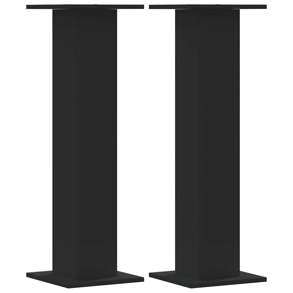 Supporti per Piante 2 pz Neri 30x30x95 cm Legno Multistrato | homemem39
